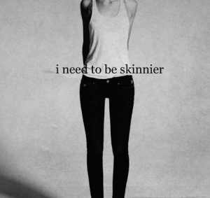 #thinspiration meaning that women are inspired to work out and barely eat any food to get to the “ideal” body weight that is valued by our society.
